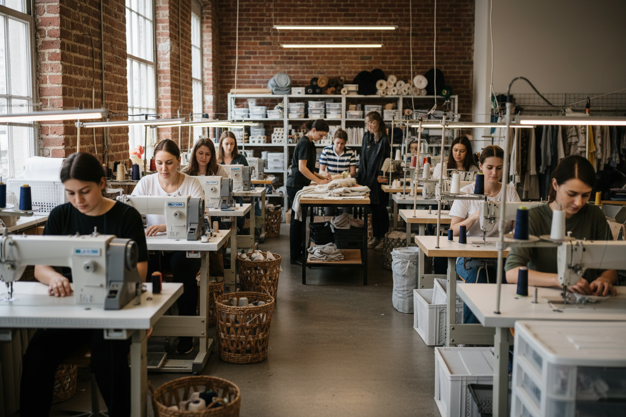 kleiner nähbetrieb mit ca 10 mitarbeitern